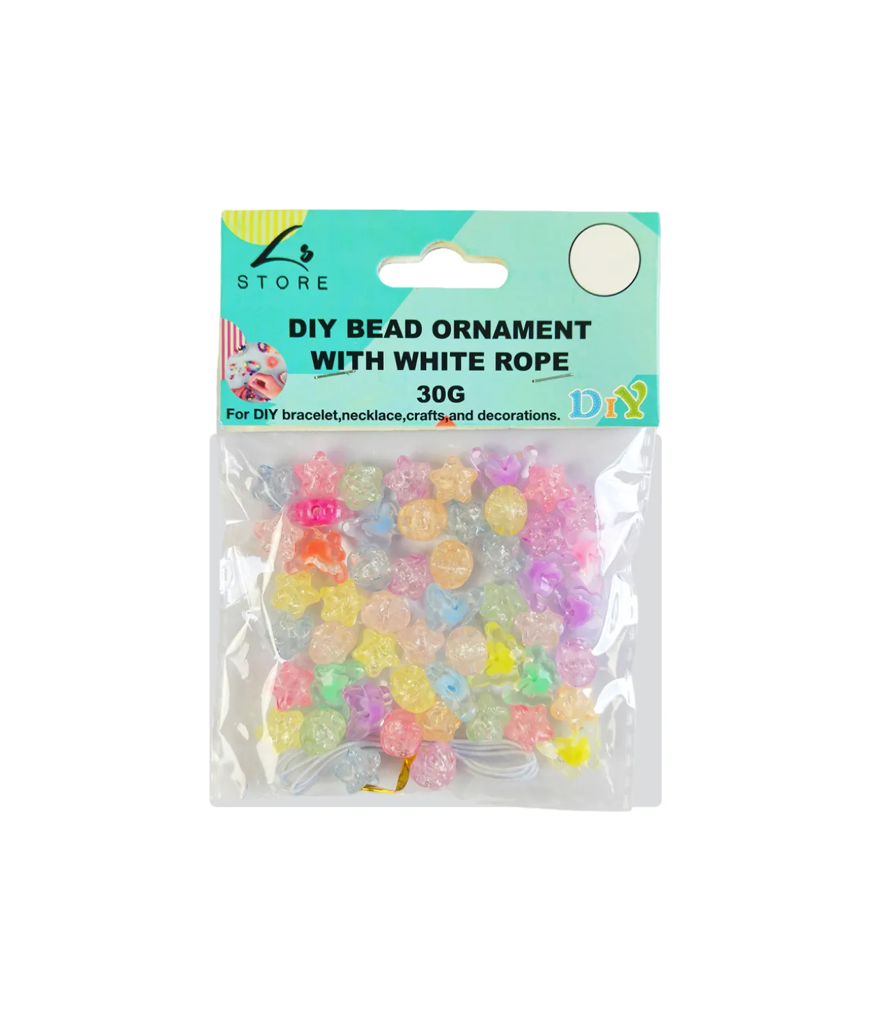 Star Butterfly DIY Bead Ornament With White Rope 30g