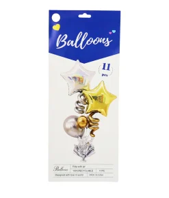 Star Foil Balloons Table Stand Kit 11pc