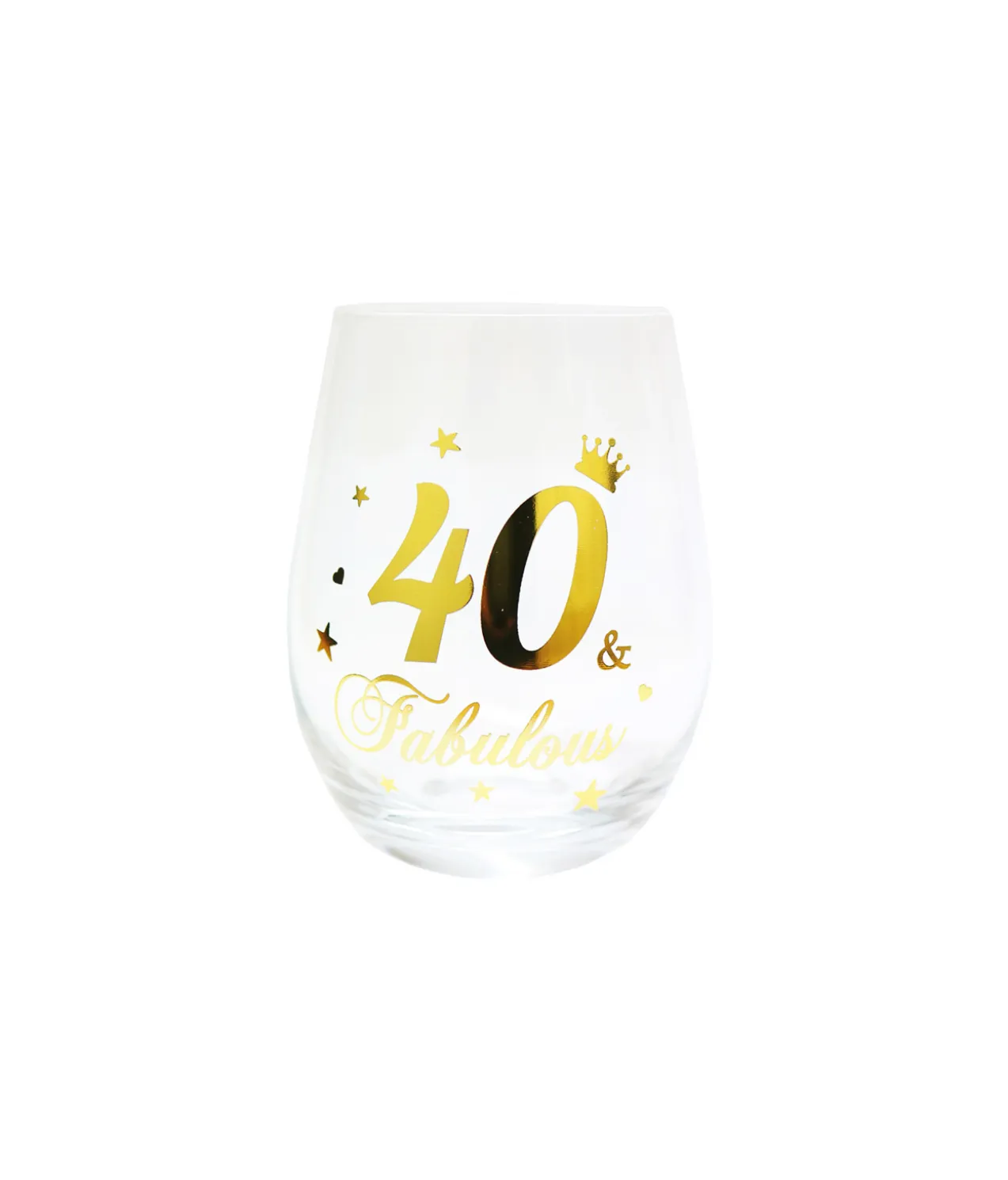 40 Stemless Wine Glass