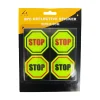 Stop Reflective Stickers 6.5cm 8pc