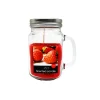 Strawberry Scented Candle In Glass Jar