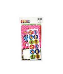Superhero Paper Treat Paper Bags With Stickers 10pc