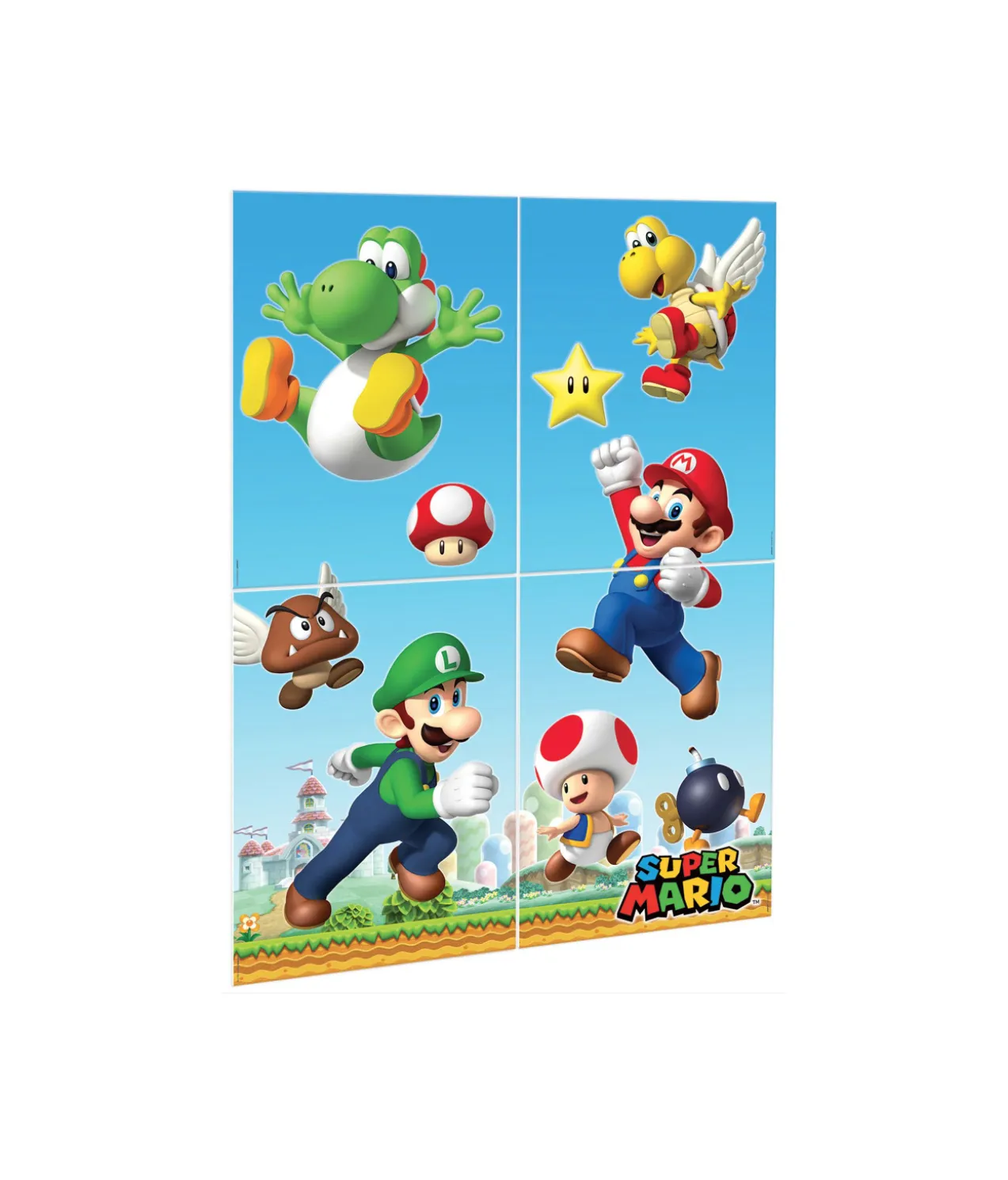 Super Mario Bros Scene Setter 4pc