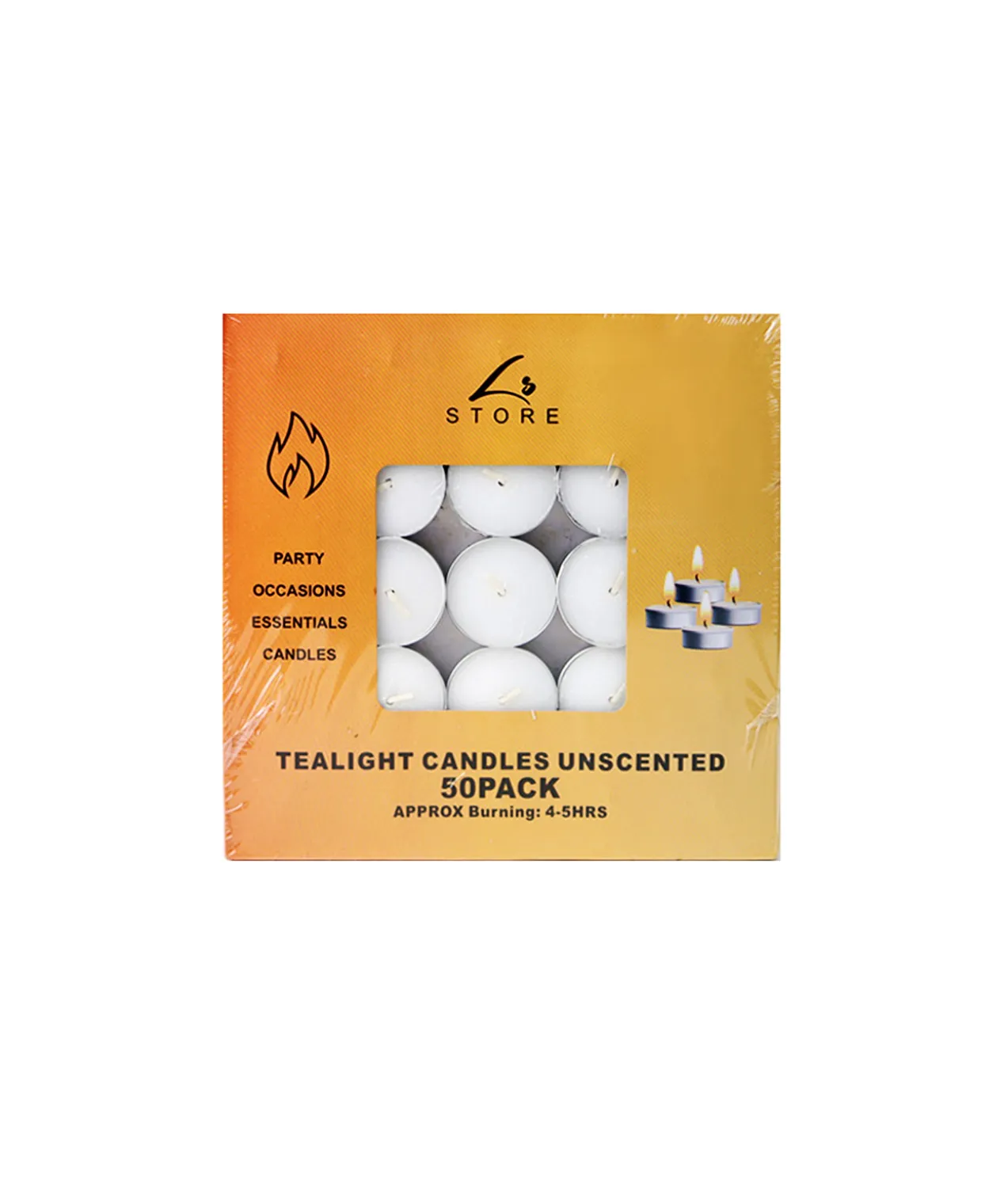 Tealight Candles 4-5 Hour Burn 50pk