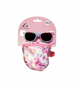 Tie Dye Bag And Glasses Set