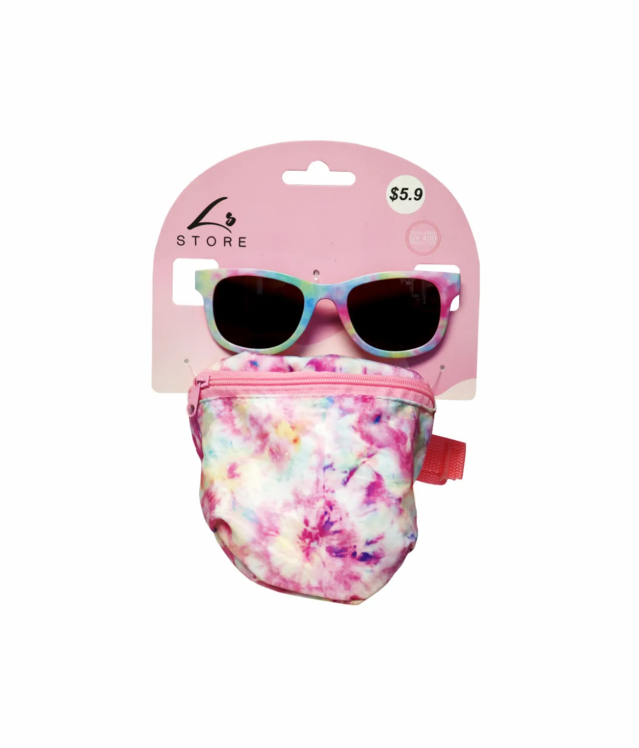 Tie Dye Bag And Glasses Set