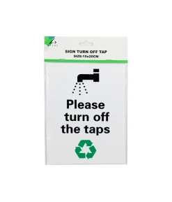 Turn Off Tap Sign 15x20cm
