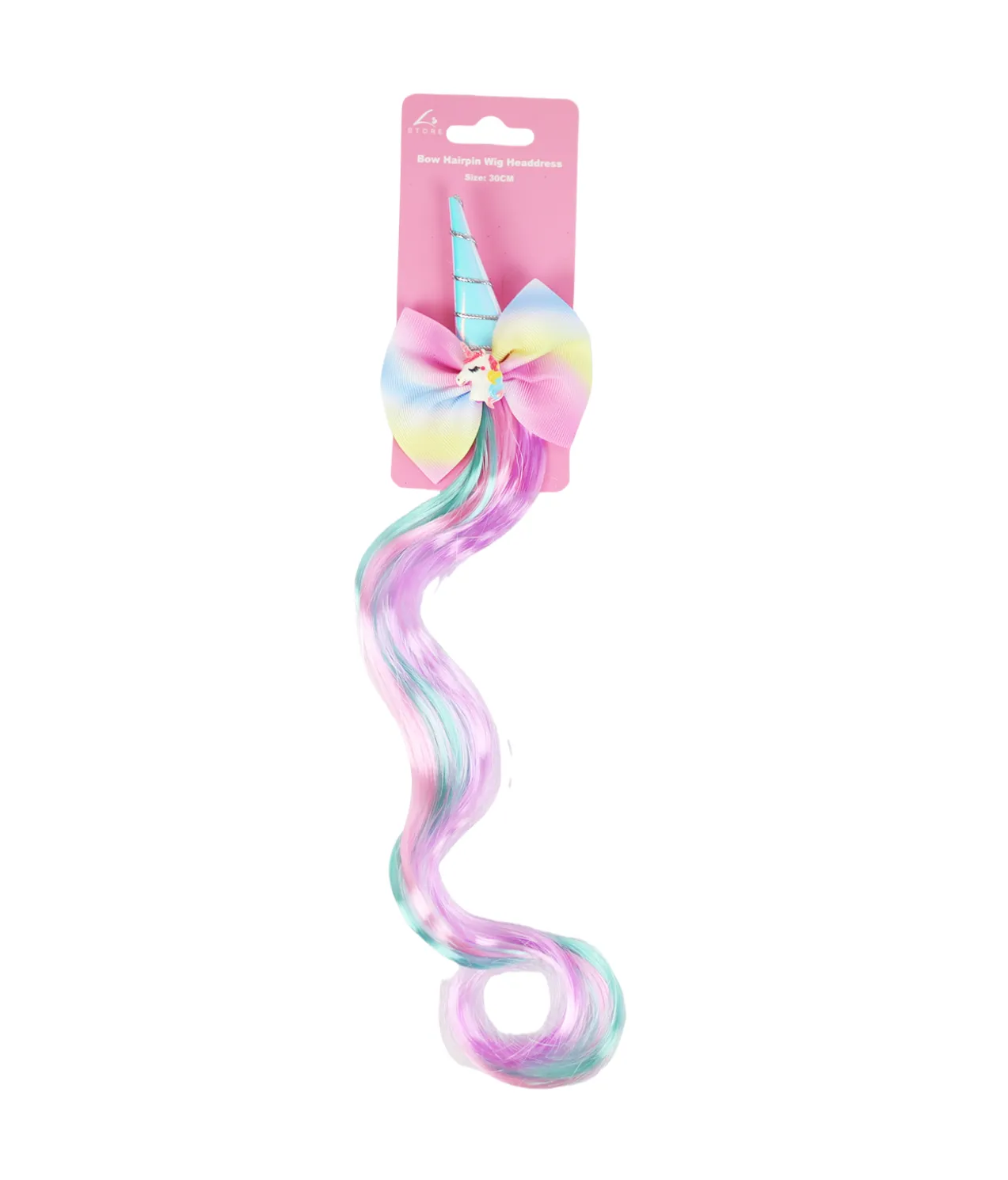 Unicorn Bow Hairpin Wig Headdress 30cm