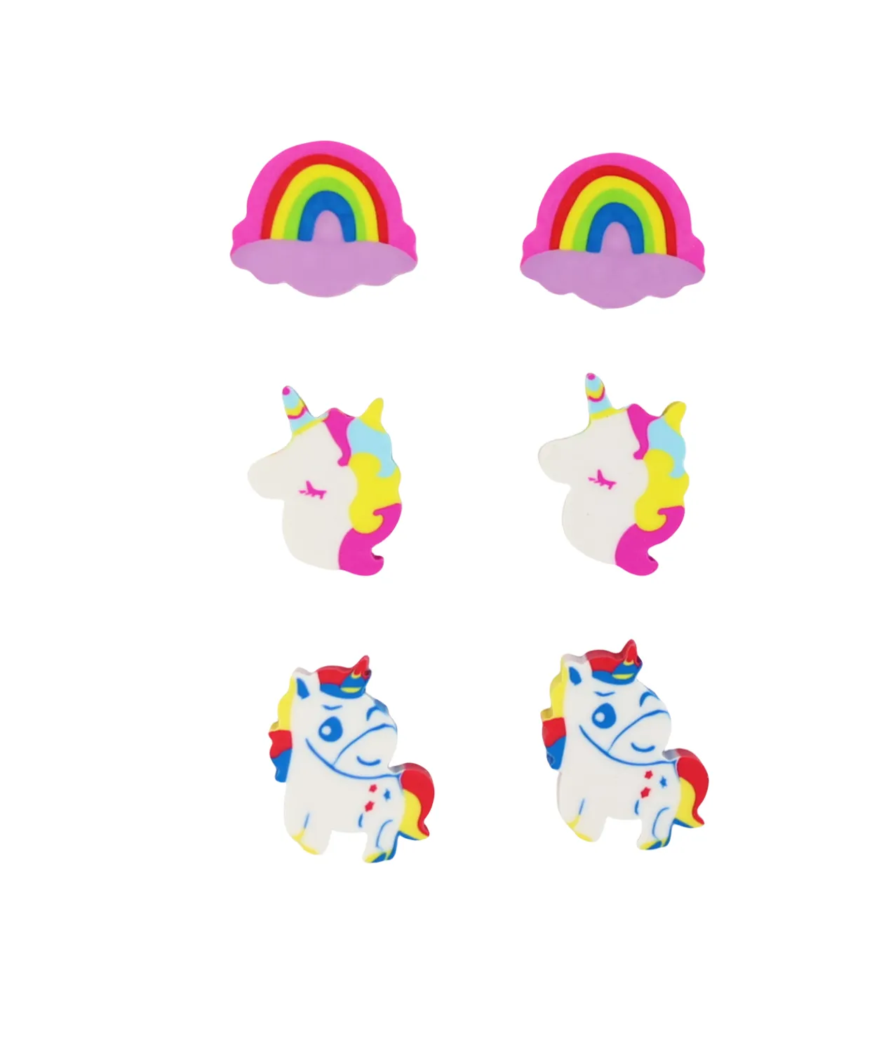 Unicorn Erasers 6pc