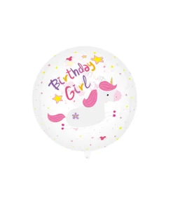 Unicorn Transparent Sphere Balloon 15in