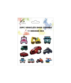 Vehicles Shoe Charms 20pc