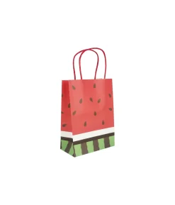 Watermelon Printed Paper Bags 21cm 4pk