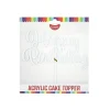 White Acrylic Happy Birthday Topper