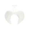 White Angel Wings & Headband 80cm