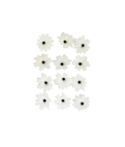 White Artificial Craft Lily Flowers 12pc 4.7cm