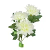 White Artificial Dahlia 3 Head 58cm