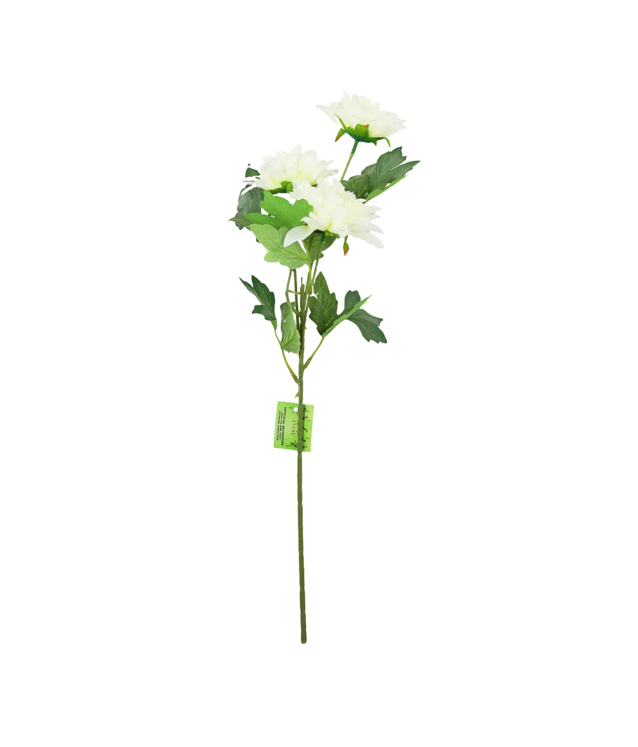 White Artificial Dahlia 3 Head 58cm