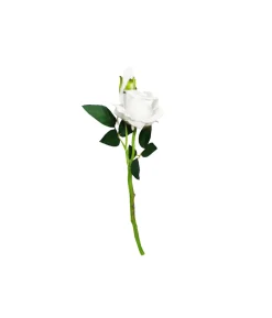 White Artificial Rose Head 36cm