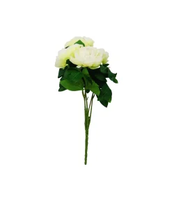 White Big Peony 5 Head 48cm