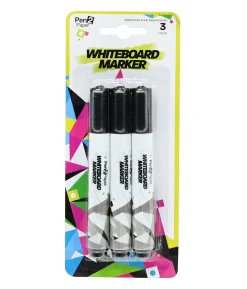 Whiteboard Markers Black 3pk