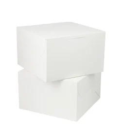 White Cake Box 8in 2pk 20 x 20 x 12.7cm