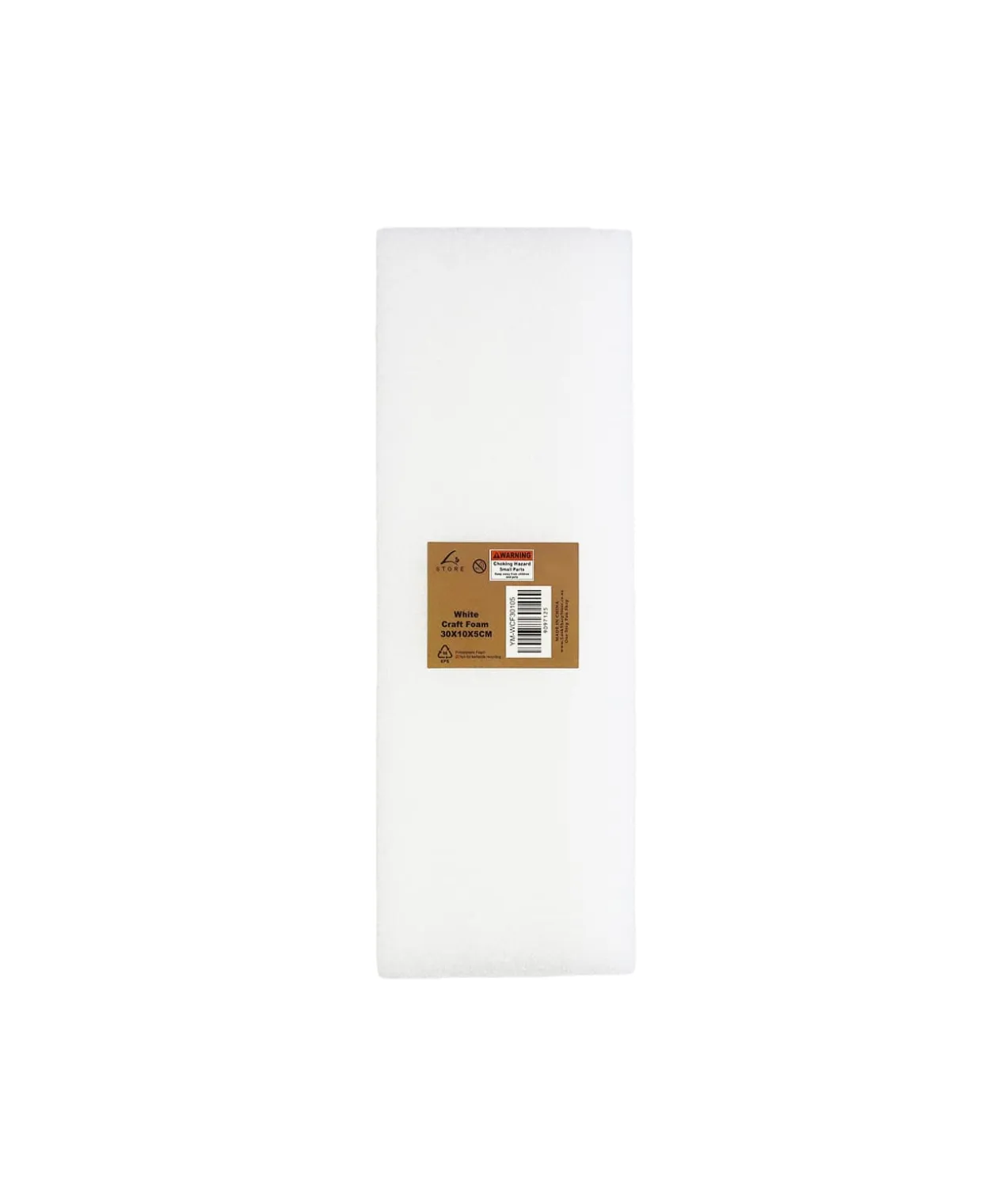 White Craft Foam 30X10X5cm 1pc
