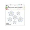 White Crepe Paper Flower Set 6pk