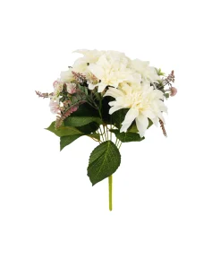 White Dahlia 9 Head 43cm