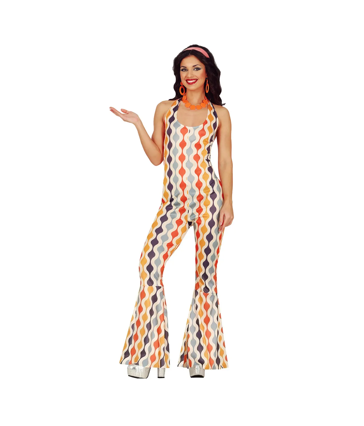 White Disco Jumpsuit Adult