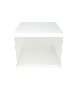 White Double Layer Transparent Cake Box 10in