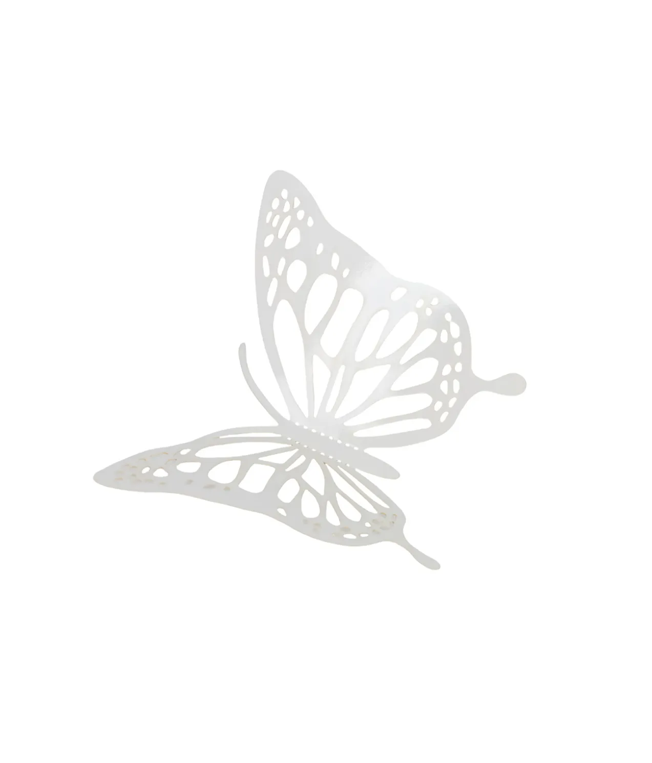 White 3D Paper Butterfly with Glue 12pc