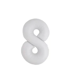 White Foil Matte Number 8