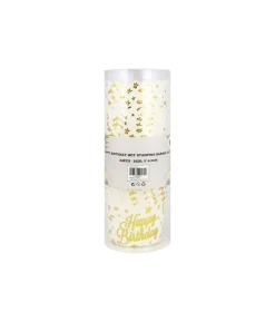 White & Gold Happy Birthday Baking Cups 24pc