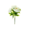 White 5 Head Peony 44cm