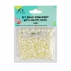White Heart DIY Bead Ornament With White Rope 30g