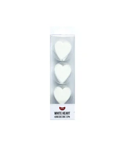 White Heart Icing Decorations 12pk