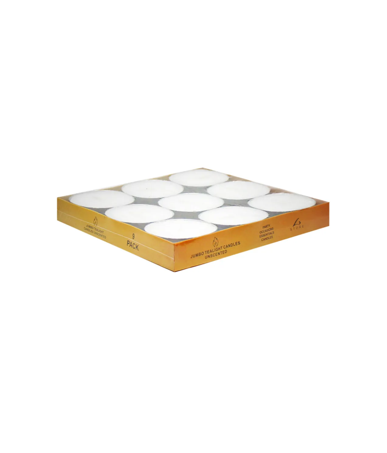 White Jumbo Tealight Candles 9pk