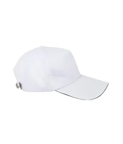White Metal Buckle Cap For Adult
