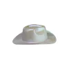 White Metallic Cowboy Hat