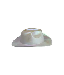 White Metallic Cowboy Hat