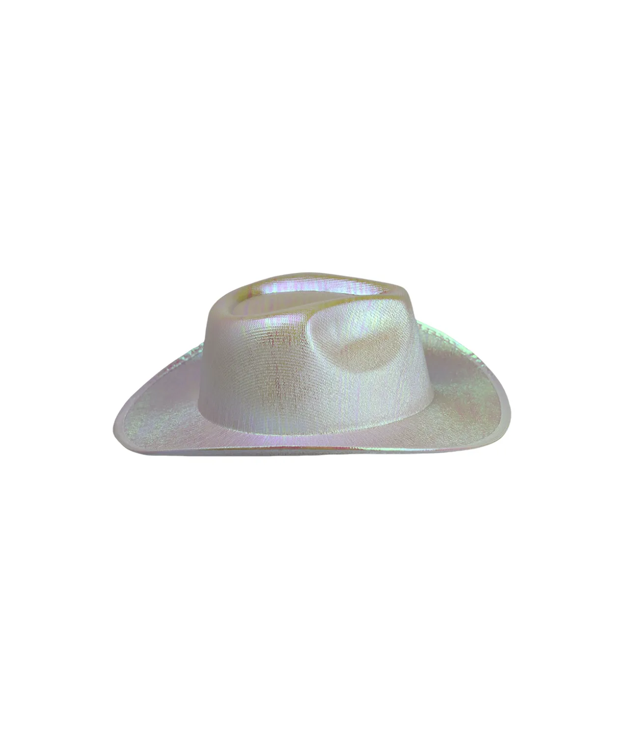 White Metallic Cowboy Hat