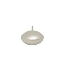 White Metallic Floating Candles 12pk