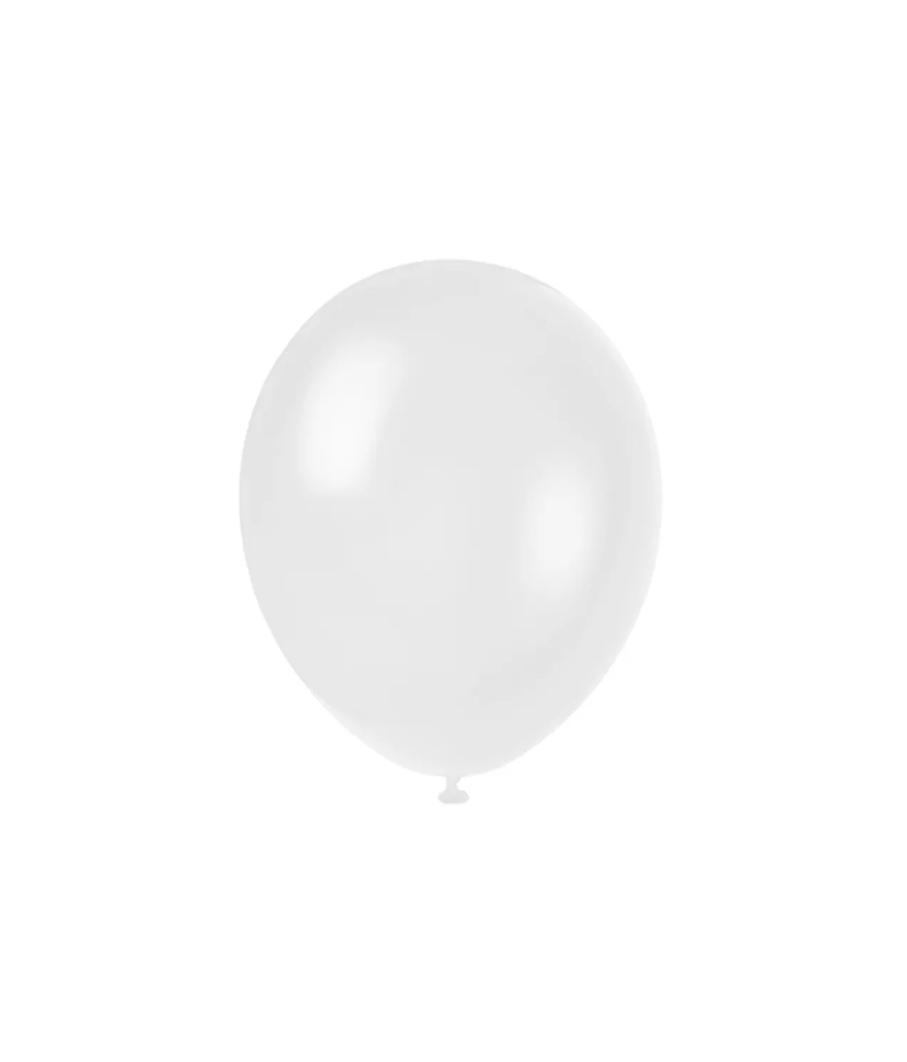 White Metallic Latex Balloons 12inch 50pk