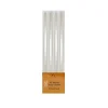 White Metallic Taper Candles 4pk