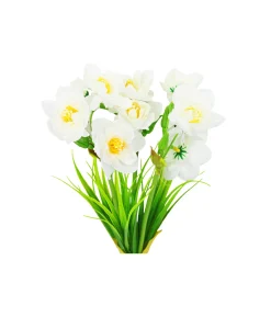 White Narcissus Flower 3 Heads 35cm