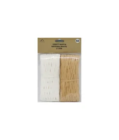 White & Natural Craft Raffia 2x30m