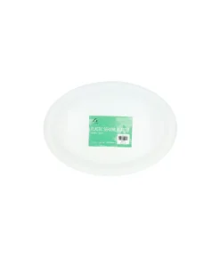 White Oval Plastic Serving Tray