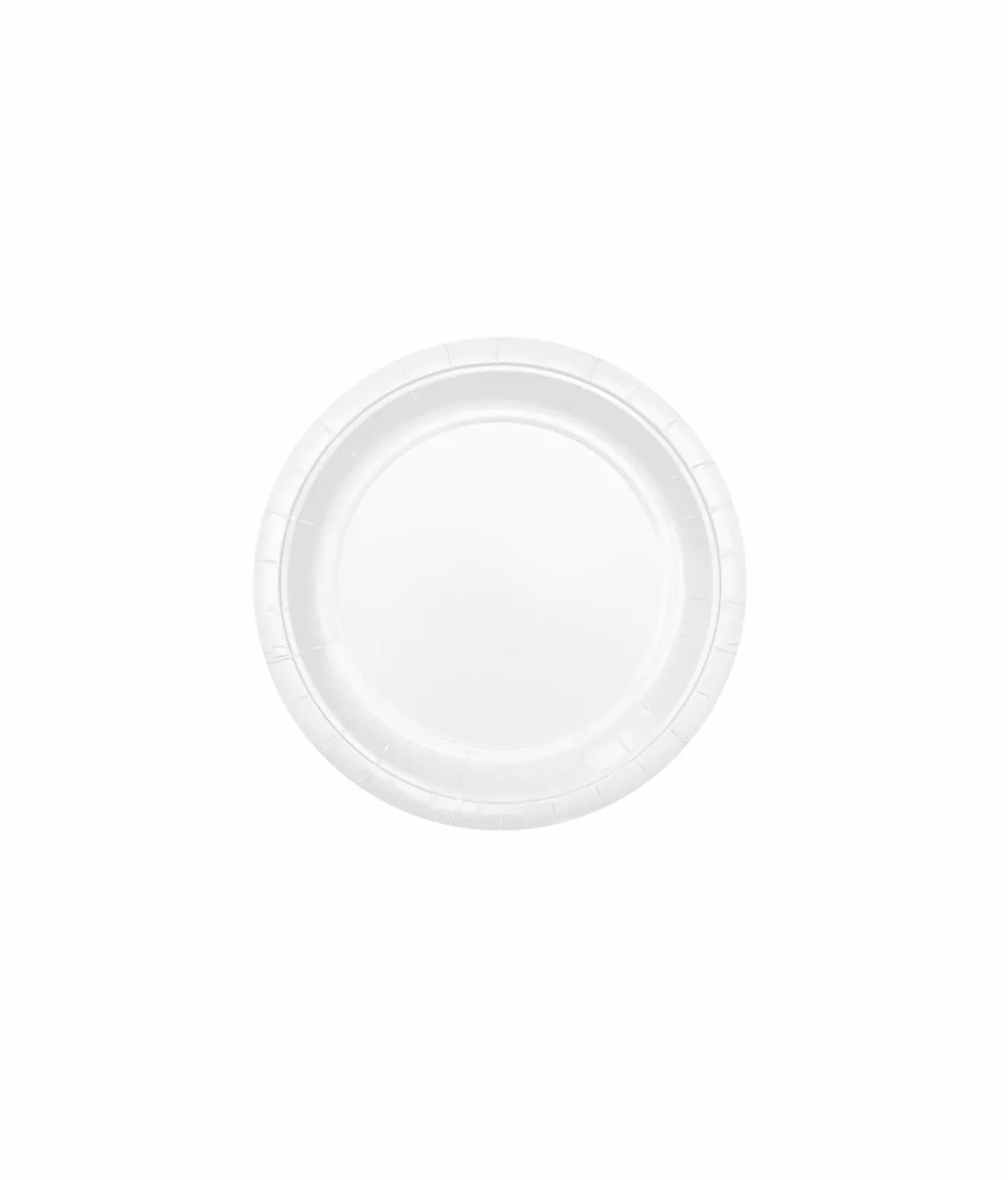 White Paper Plates 20x7in