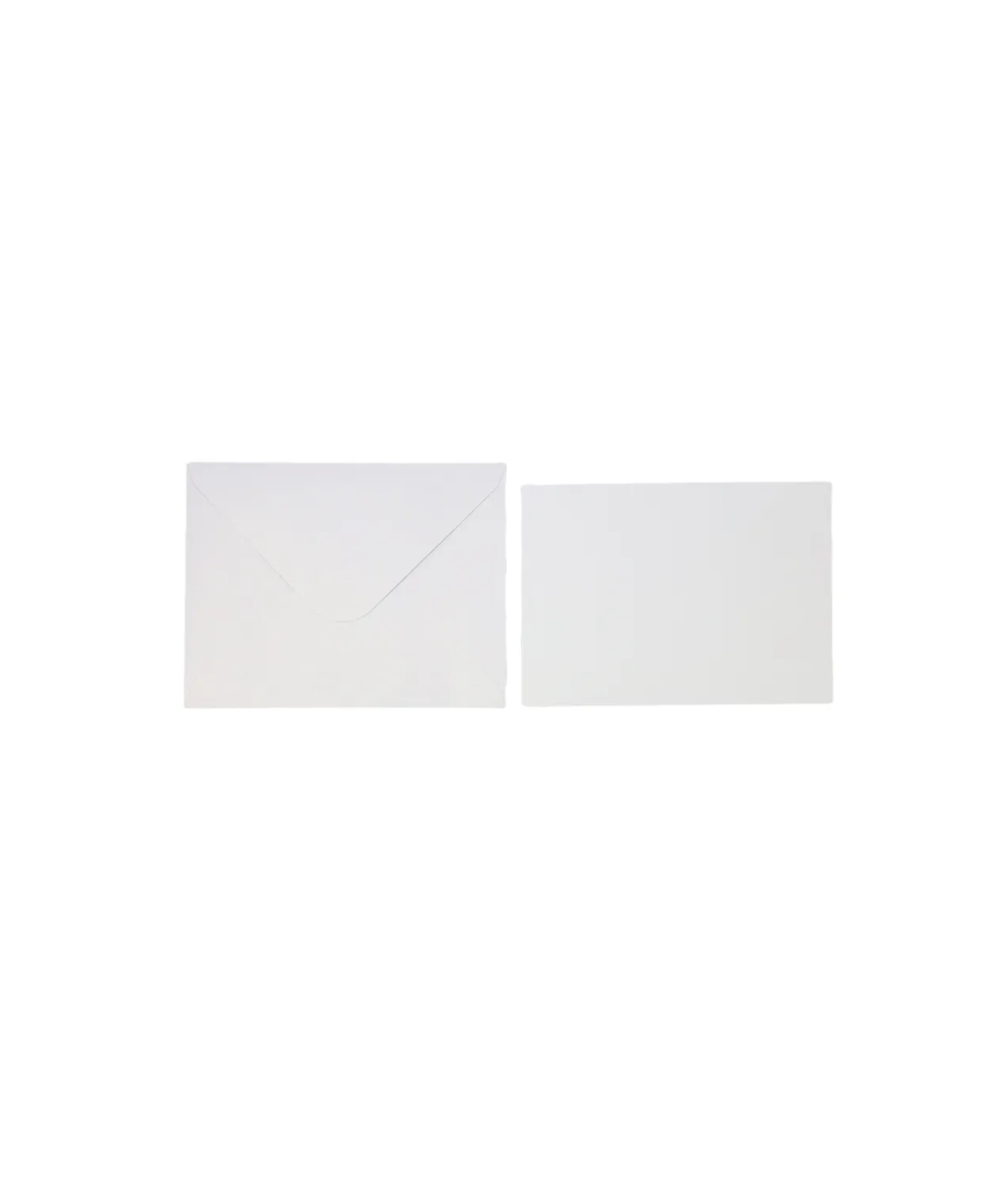 White Pearlised Cards & Envelopes Set 12pc