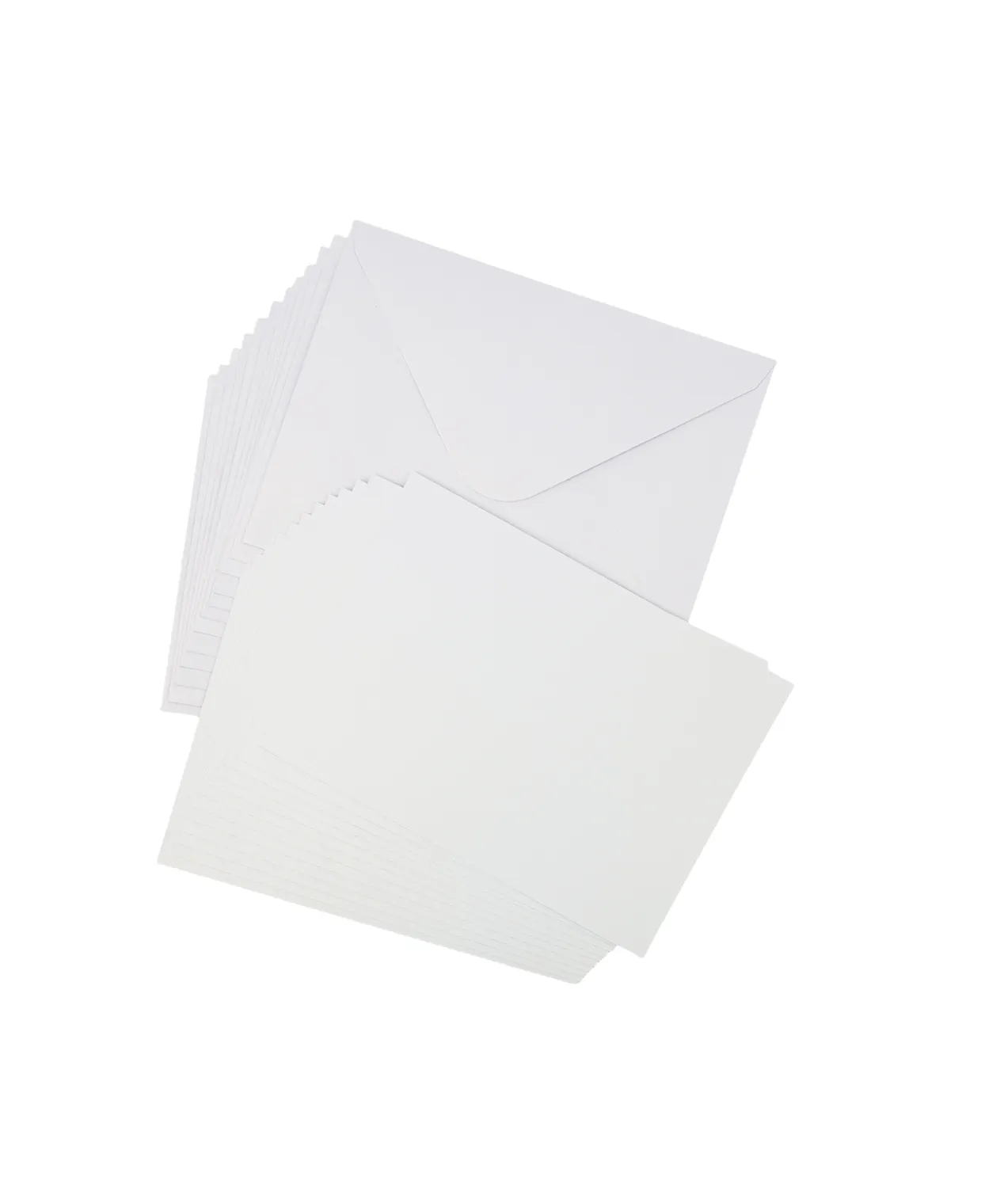 White Pearlised Cards & Envelopes Set 12pc